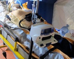 Puesto médico avanzado, camilla, sescam, suceso, 112