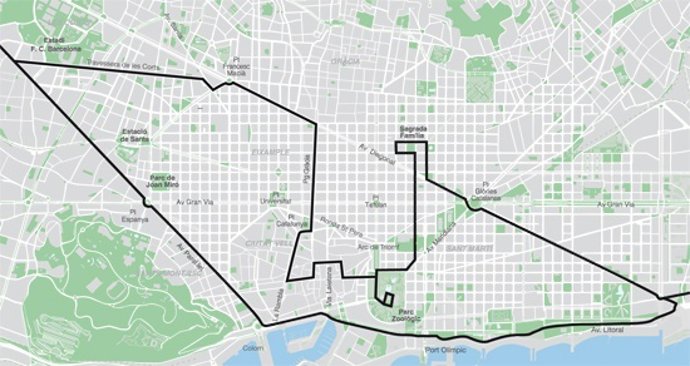 Mapa de las alteraciones en la líneas de bus durante la Diada 