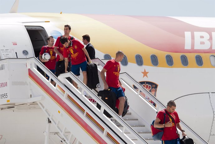 Selección española viaja con Iberia