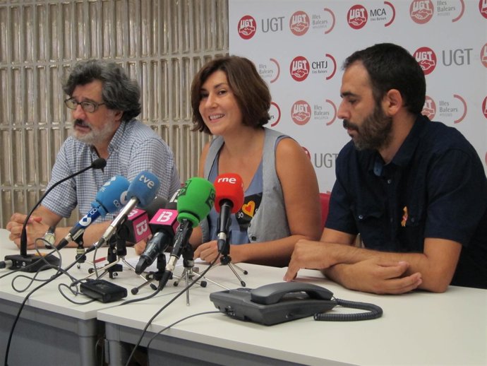 Responsables de sindicatos educativos, STEI, UGT y CCOO