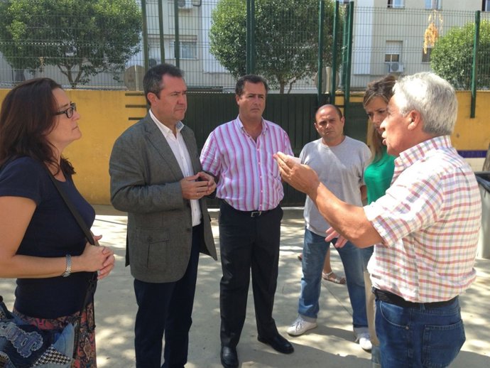 Juan Espadas y Juan Carlos Cabrera en el Ignacio Sánchez Mejías