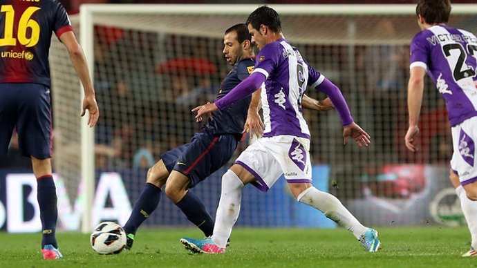 Javier Mascherano en el Barcelona - Valladolid