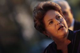 La presidenta de Brasil, Dilma Rousseff, durante una recepción en Brasilia, sep 