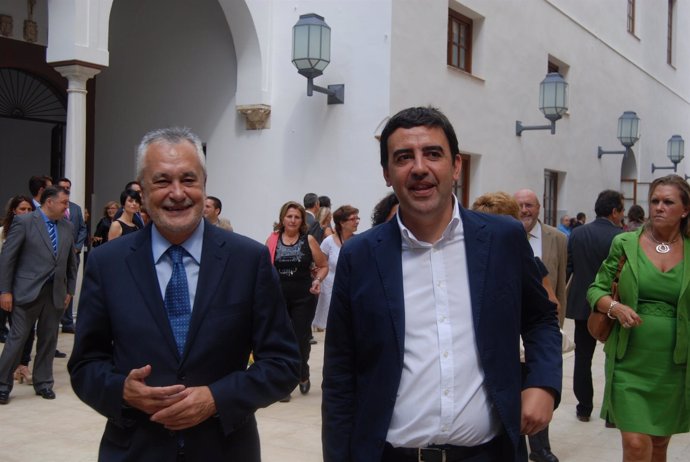 Griñán y Jiménez tras la toma de posesión de Díaz