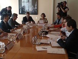 Imagen de la reunión de la Junta Local de Seguridad en el Ayuntamiento  