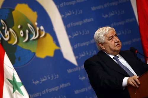 El ministro de Asuntos Exteriores sirio, Walid al Muallem