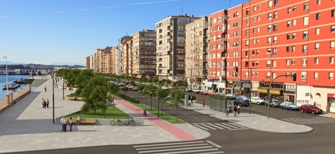 Infografía paseo marítimo Castilla-Hermida