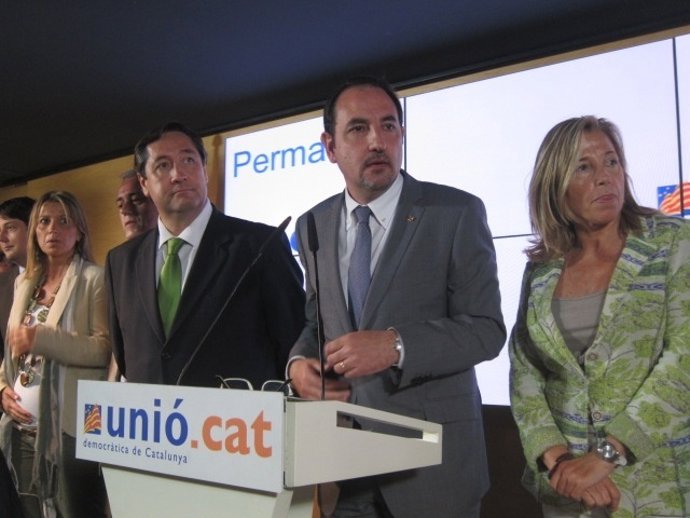 Josep Maria Pelegrí, Ramon Espadaler, Joana Ortega (UDC)