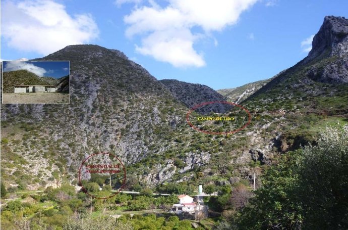 Situación del Campo de tiro de Istán 
