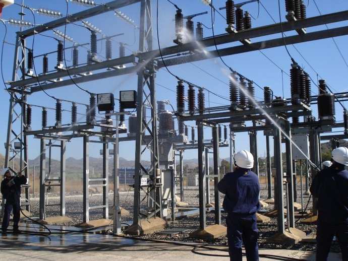 Maniobras termograficas y de limpieza en las subestaciones de Endesa