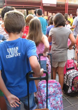 La vuelta al cole en un centro de Valencia