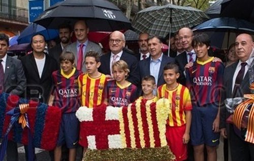 Tata Martino y Piqué en la Diada