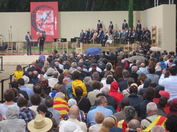 Acto Diada en la Ciutadella, público