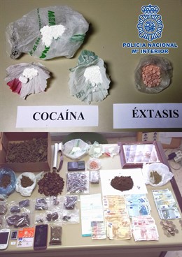 Droga intervenida en la operación desarrollada en Aguadulce