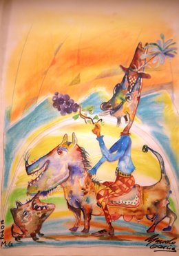 Pintura de Manolo García cedida a 'VOCES'  