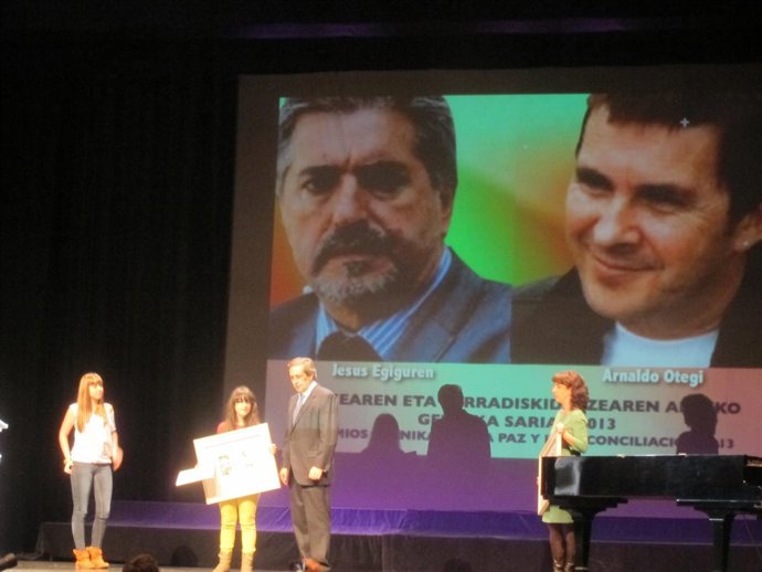 Gorroño en la entrega del premio 