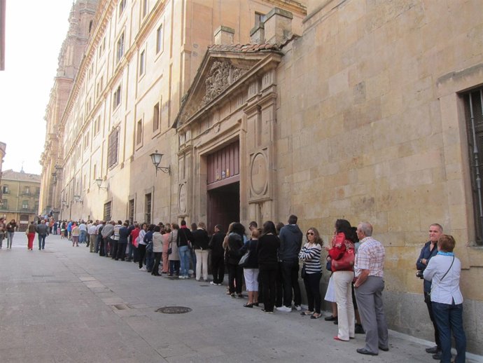 Accesos a Scala Coeli en Salamanca durante la jornada de puertas abiertas