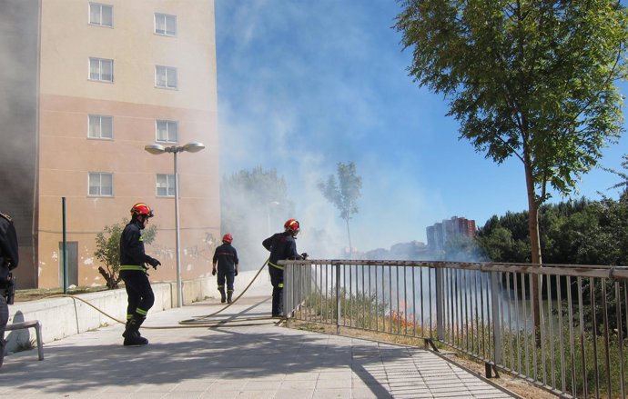Intervención de los Bomberos de Valladolid