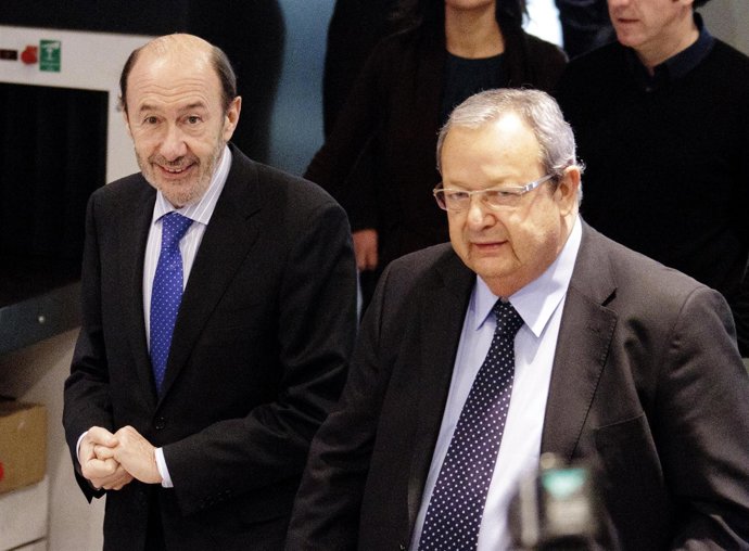 Txiki Benegas Y Alfredo Pérez Rubalcaba