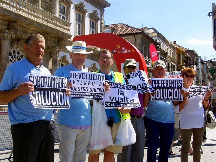 Afectados por las preferentes en la salida de la Vuelta en Pontevedra
