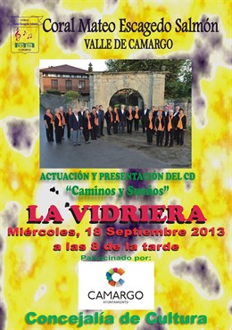 Cartel del concierto de presentación del disco Coral Mateo Escagedo