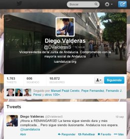 Imagen del perfil de Diego Valderas en Twitter