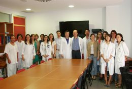 Equipo de trabajo de Luis Pablo Júlvez (octavo por la derecha).