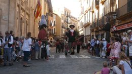 Gegants en plaza de Cort