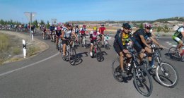 Imagen de la marcha cicloturista en recuerdo de Sergio y Diego García