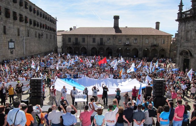 Manifestación del BNG por la soberanía de Galicia en Santiago