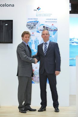 A. Martínez (ZAL del Puerto de Barcelona) y F.Vlak (Ewals Cargo Care) 