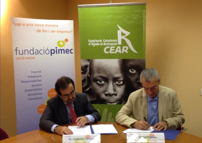 El presidente de la Fundación Pimec, J. Llimona y de la CCAR, M.Pajares