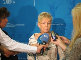 Elena Víboras atiende a los medios tras el Consejo Consultivo de Agricultura