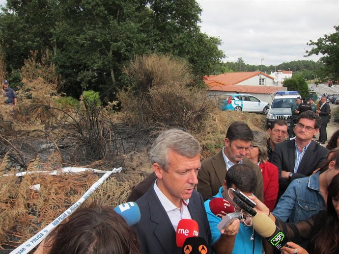 El vicepresidente, el delegado del Gobierno y la conselleira de Medio Rural