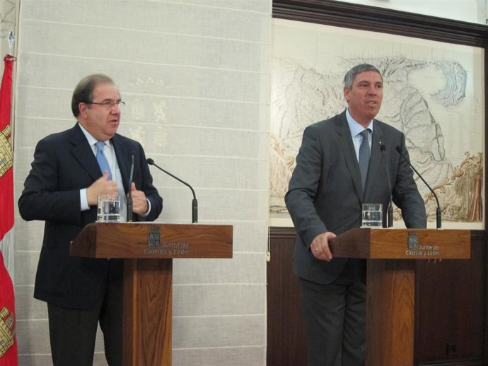 Juan Vicente Herrera y José  Vicente de los Mozos comparecen en Valladolid