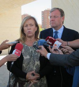 Pilar Martínez y Antonio Silván en las jornadas en Valladolid