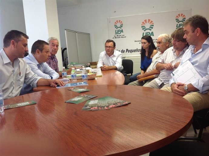 Heredia con los sindicatos agrarios