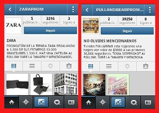 Zara, Pull&Bear y sus clientes, víctimas de un engaño en Instagram