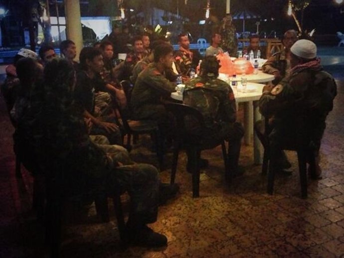 Guerrilleros del FMLN desmovilizados en Zamboanga.