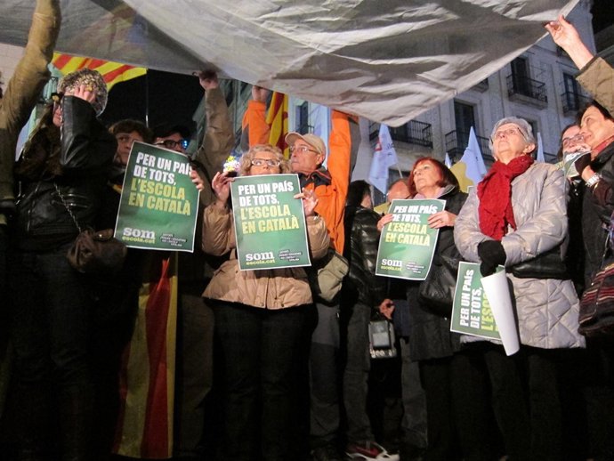 Concentración de somescola.Cat en Barcelona