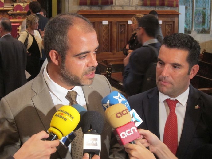 Miquel Buch (pte.ACM,alcalde Premià de Mar) Xavier Amor (pte.FMC,alcalde Pineda)