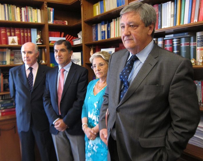Manuel Torres Vela, Lorenzo del Río, Elena Arias Salgado y Pío Aguirre