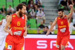 Sergio Rodríguez con la selección España