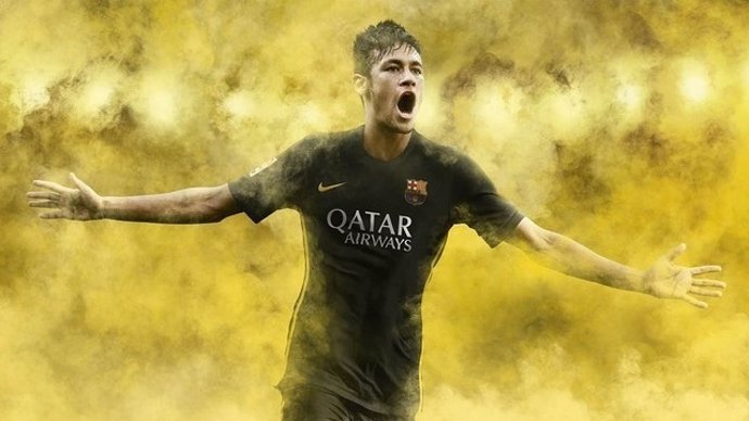 Neymar con la tercera equipación del Barcelona