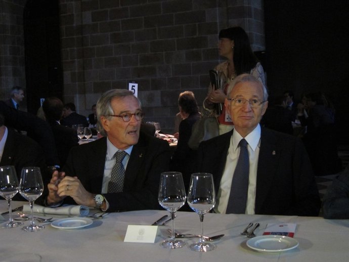 El alcalde de Barcelona, Xavier Trias, y Miquel Valls (Cambra Comerç)