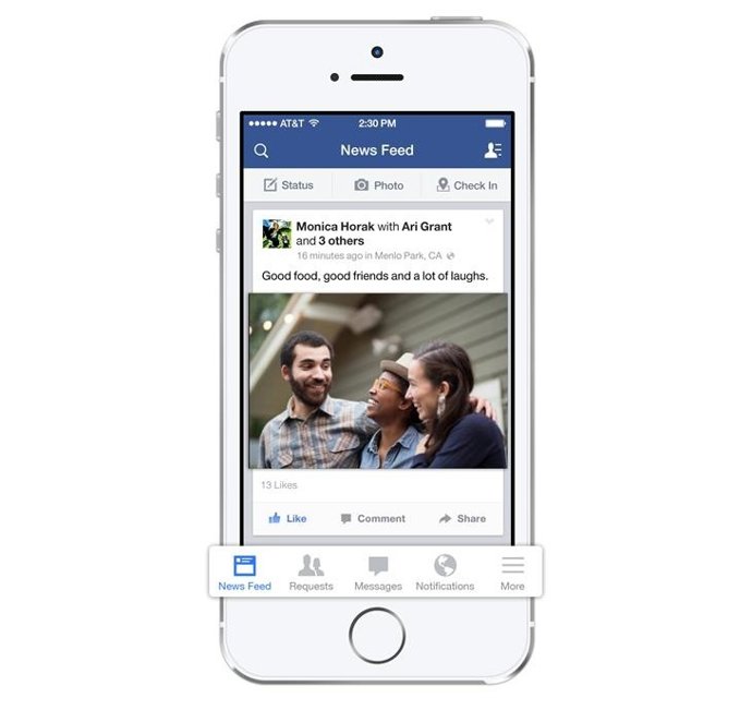 Facebook para iOS 7