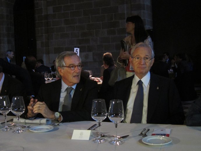 El alcalde de Barcelona, Xavier Trias, y Miquel Valls (Cambra Comerç)