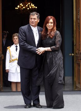 Rafael Correa y Cristina Fernández de Kirchner