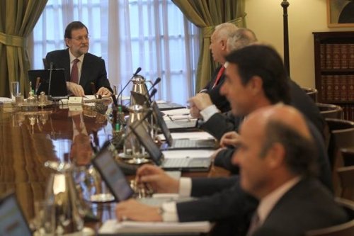 El Presidente Mariano Rajoy En El Primer Consejo De Ministros