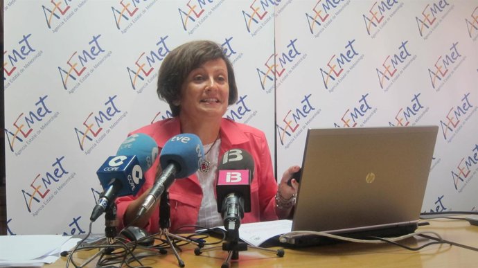 Maria Jose Gerrero, de Aemet Baleares en rueda de prensa